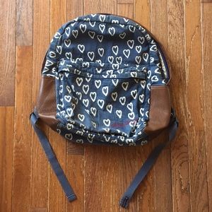 Billabong denim & leather backpack